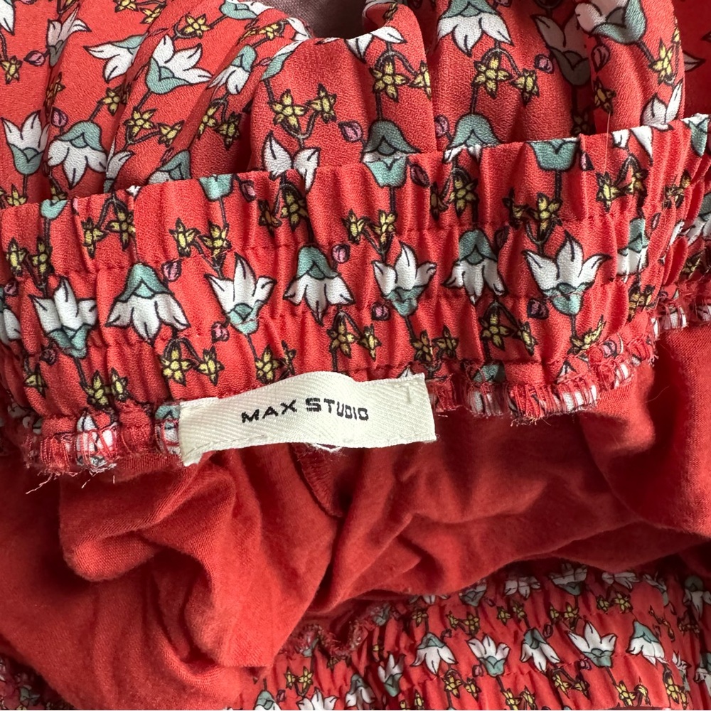 Max Studio Red A-Line Skirt Large - Picture 4 of 6